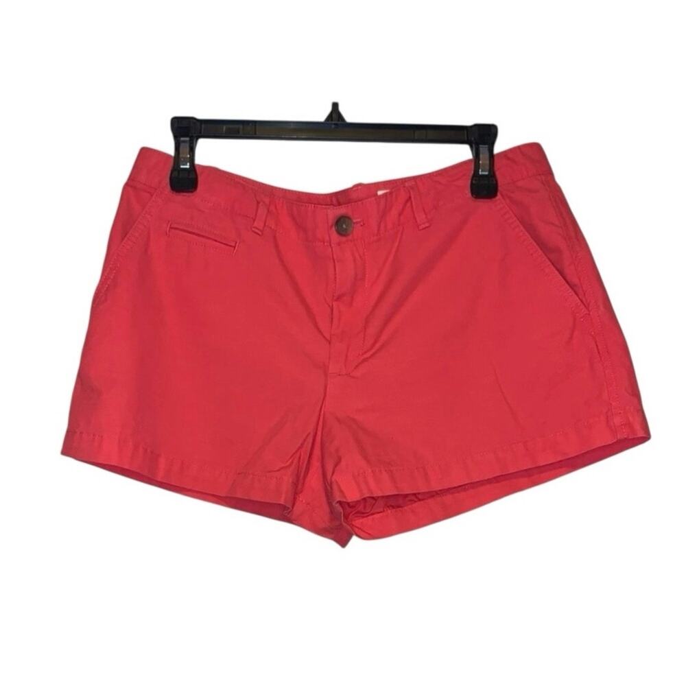 Gap Women's Shorts Size 6 Red Rose Bush Chino Casual Summer Shorts Mid Rise
